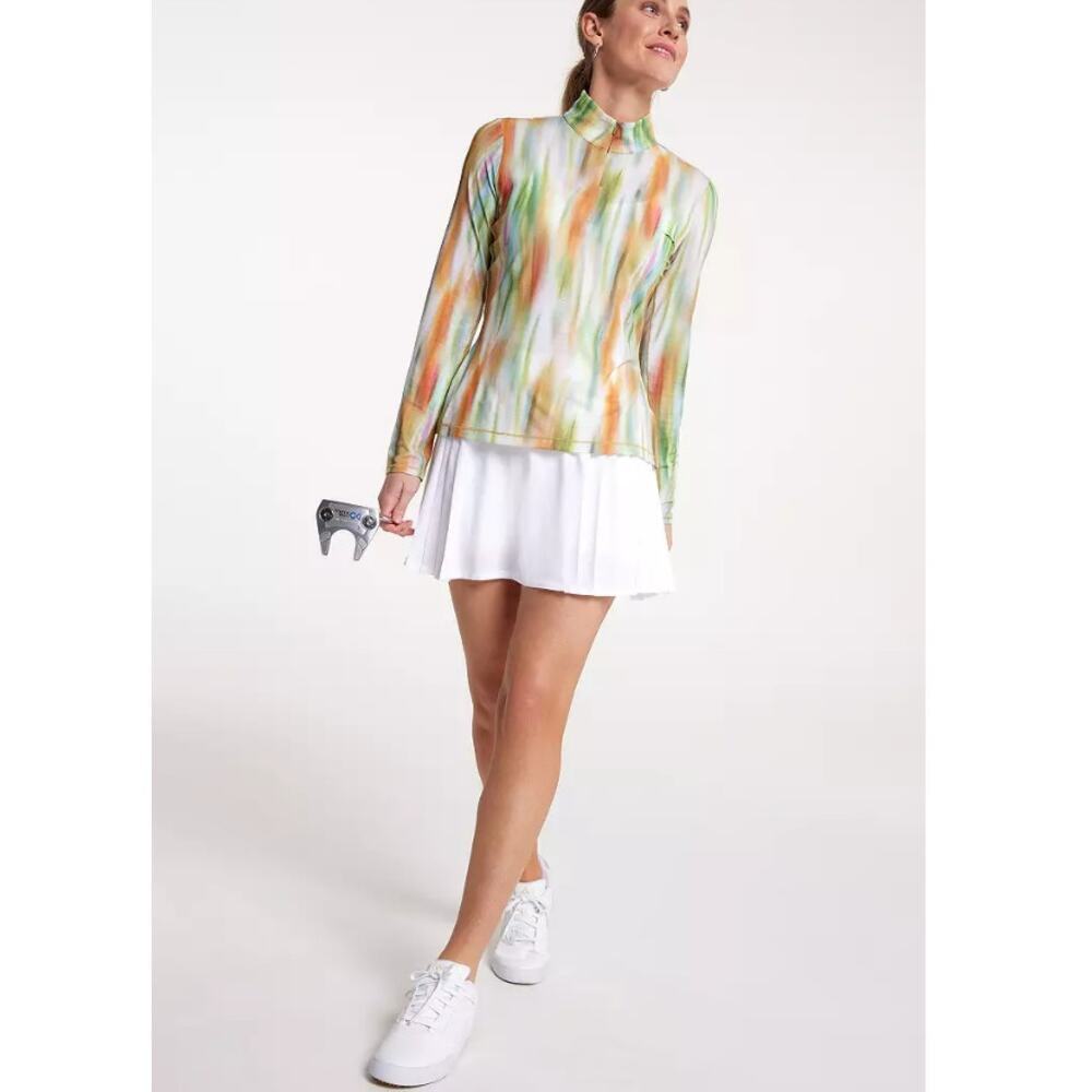 CALIA Women's Filtered Flora Multi Tissue Texture 1/4 Zip Golf Pullover Size L - Picture 3 of 7